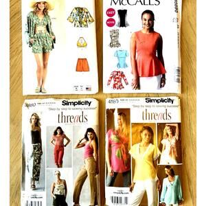 8 VTG sewing patterns women Separates Babydoll Tops Pencil Skirts Pants Lot 8